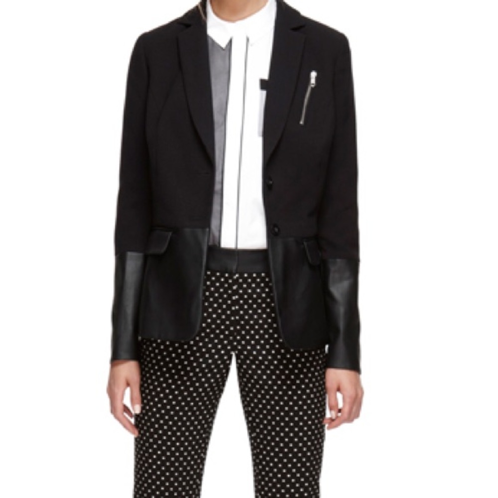 Edgy Blazer with leather bottom